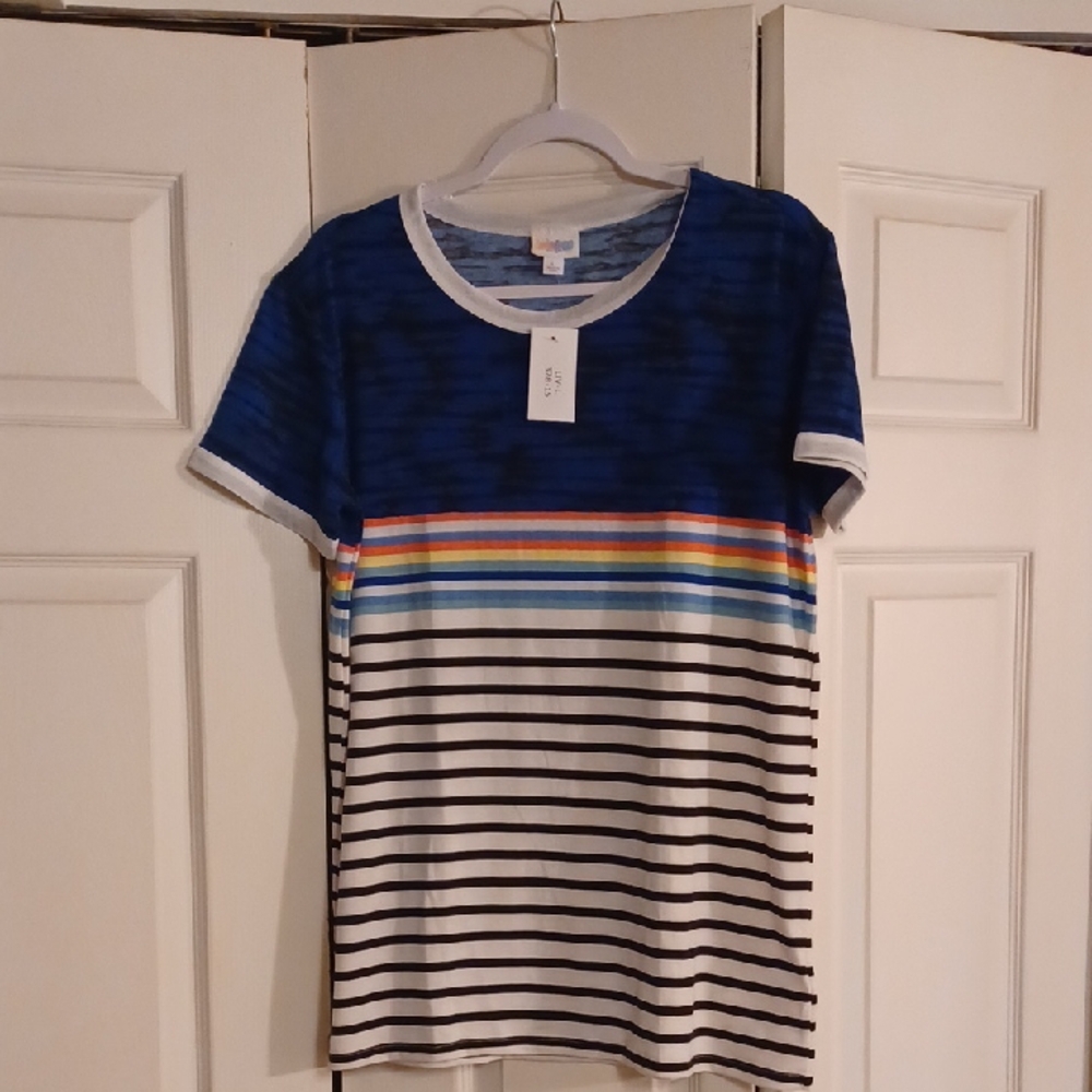 Lularoe Size L NEW Liv Striped Shirt
